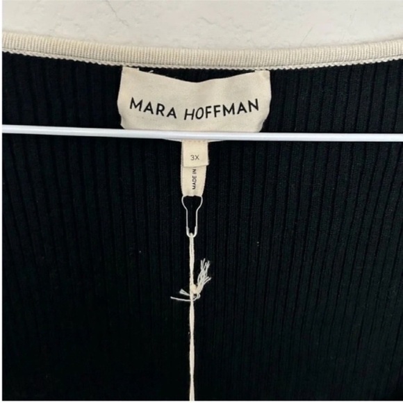 Mara Hoffman Naida Black Ribbed Contrast Sweater NWT - Picture 9 of 9
